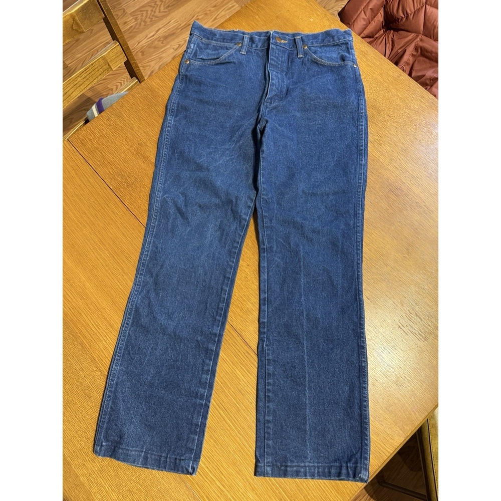 Wrangler 936DEN USA Made Cowboy Cut Slim Jeans‎ Tag 34x36 (32x29) Rigid Western